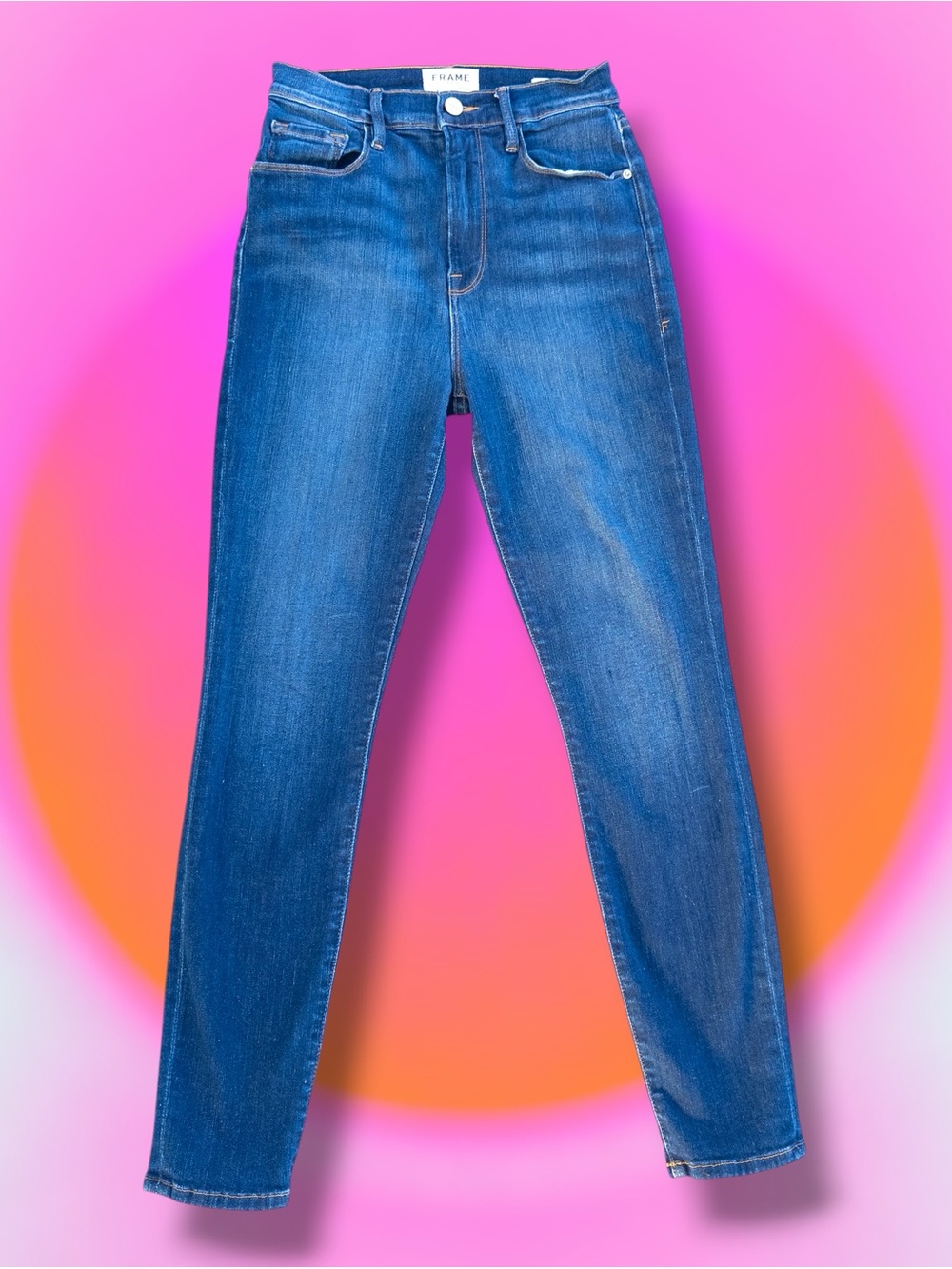 Frame Denim Skinny Jeans in Blue